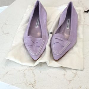 Manolo Blahnik suede loafers